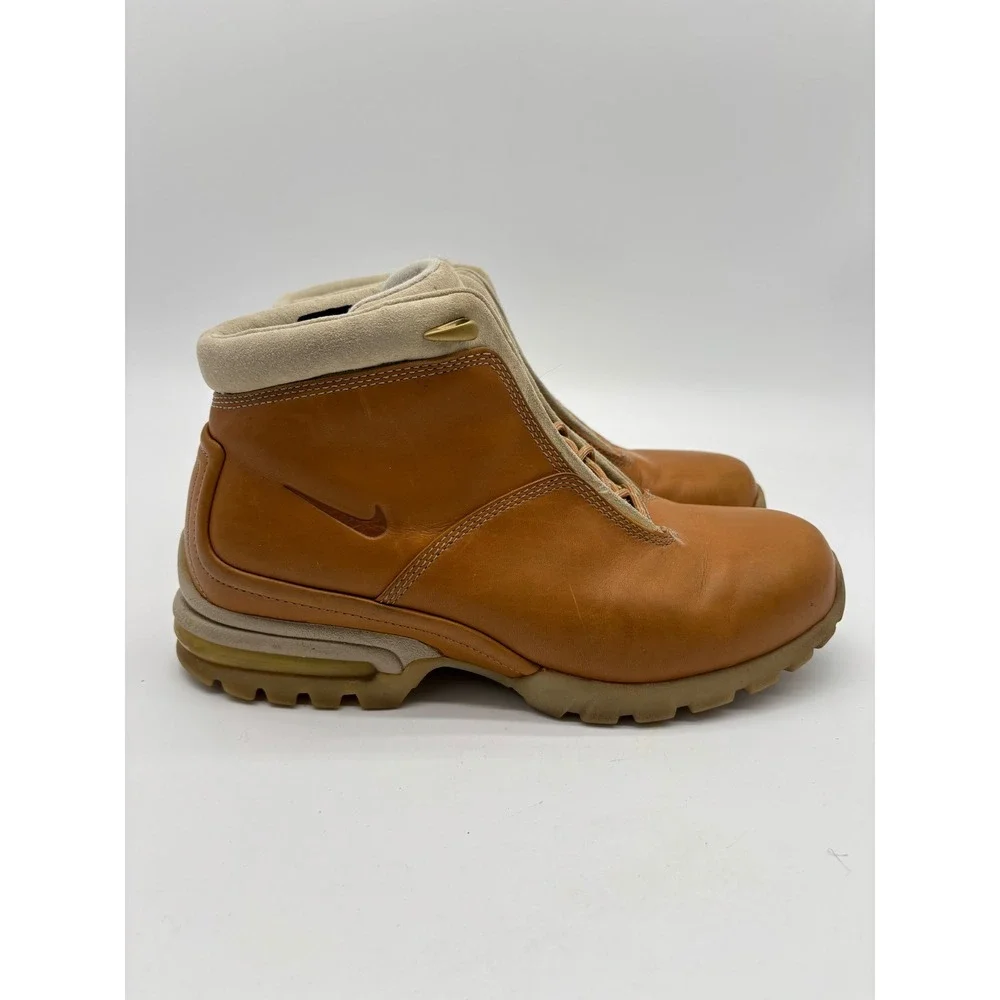 Nike ACG Air Max‎ Goadome Tan Leather Hiking Boots Waterproof Mens 9